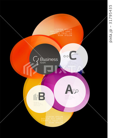 Glass circles on black Glass circles on black 31795435