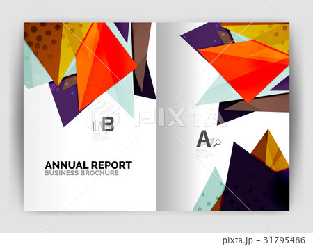 Triangle business print template 31795486