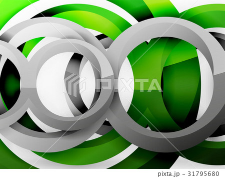 Vector 3d rings design background 31795680