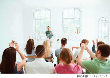 Speaker at Business Meeting in the conference hall Speaker at Business Meeting in the conference hall 31796893