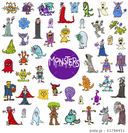 cartoon monster characters big set 31798451