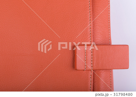 Close up orange leather bag Close up orange leather bag 31798480