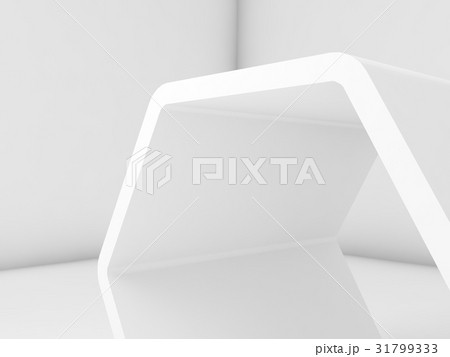 Empty white hexagonal object fragment 3 d 31799333