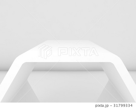 Empty white hexagonal object in clean room 31799334