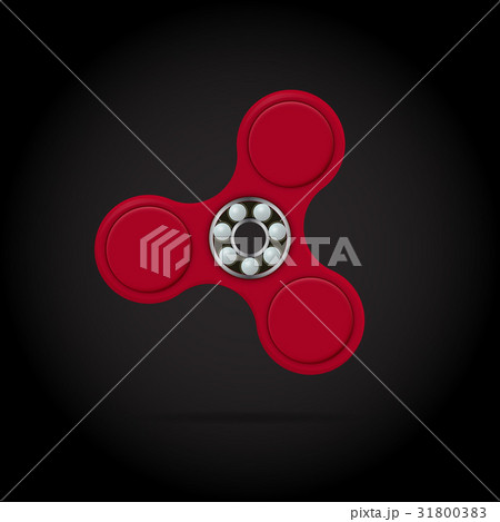 Red fidget spinner stress relieving toy. 3D Red fidget spinner stress relieving toy. 3D 31800383