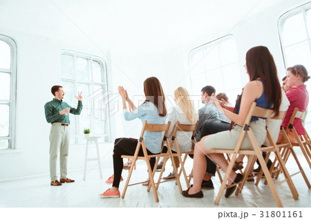 Speaker at Business Meeting in the conference hall 31801161