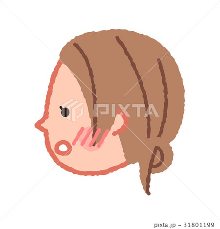 赤面する女性の顔　横 31801199