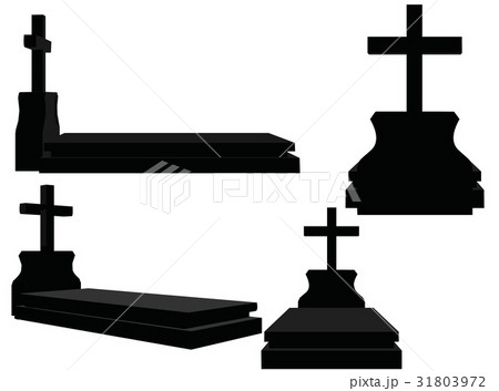 grave silhouette on white background 31803972