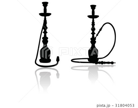shisha silhouette on white background 31804053