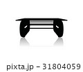 table silhouette on white background 31804059
