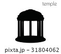 temple silhouette on white background 31804062