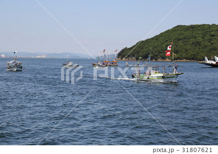 鞆の浦観光鯛網の写真素材