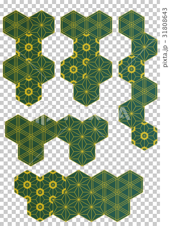 Sakura _ sesame _ hemp leaf pattern (background material) Sakura _ sesame _ hemp leaf pattern (background material) 31808643