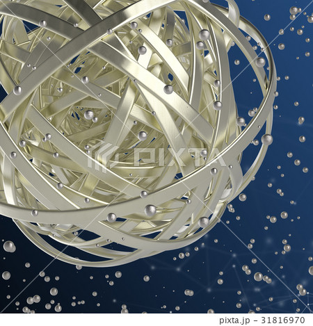 3d sphere of multicolored rings in cloud from 31816970