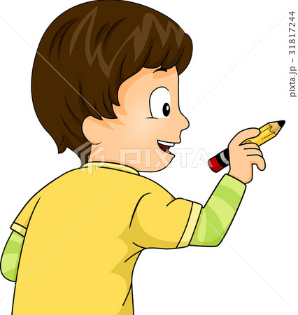 Kid Boy Write Pencil Kid Boy Write Pencil 31817244
