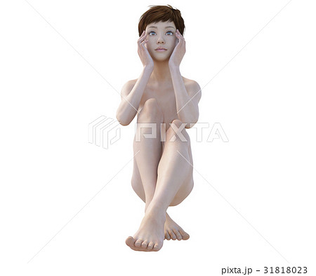女性ビューティーイメージ　perming3DCG　イラスト素材 31818023