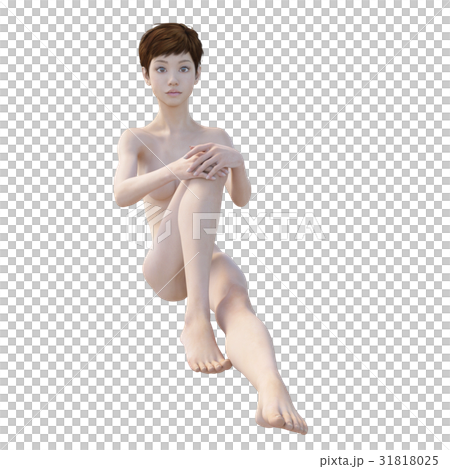 女性ビューティーイメージ　perming3DCG　イラスト素材 31818025
