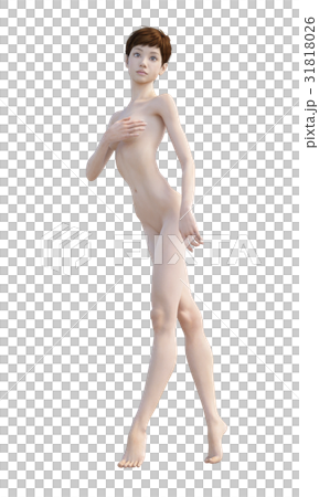 女性ビューティーイメージ　perming3DCG　イラスト素材 31818026