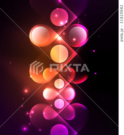 Vector glowing geometric shapes background 31820682
