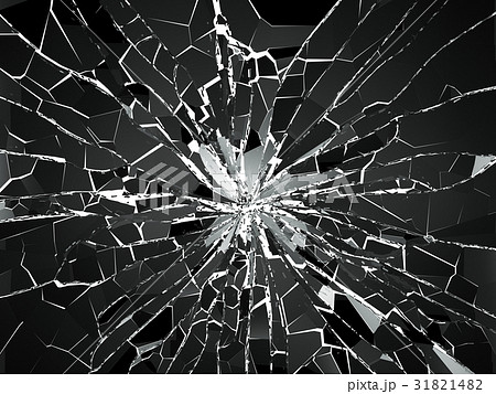 Shattered glass over white background 31821482