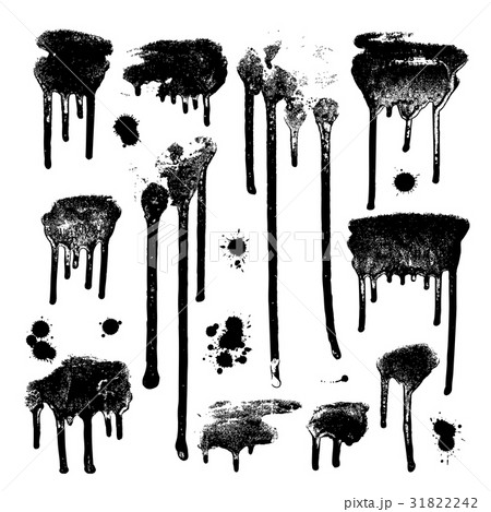Ink drops. Grunge paint. Design element set. 31822242