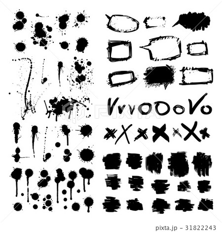 Ink drops. Grunge paint. Design element set. Ink drops. Grunge paint. Design element set. 31822243