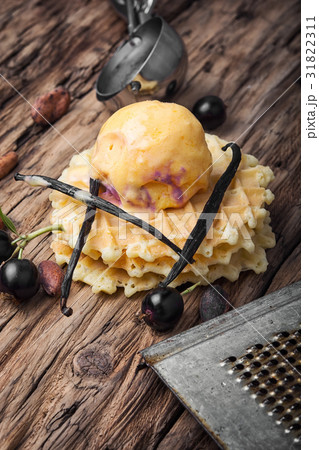 ice cream on waffles ice cream on waffles 31822311