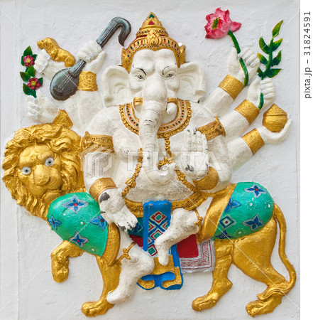 Indian or Hindu ganesha God Named Singha Ganapati Indian or Hindu ganesha God Named Singha Ganapati 31824591