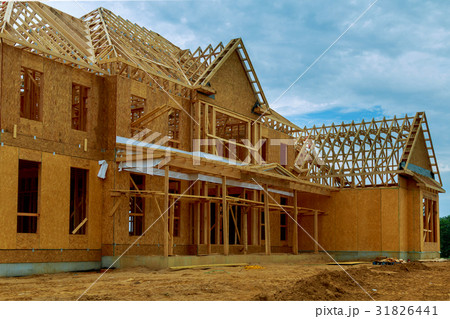A new stick built home under construction A new stick built home under construction 31826441