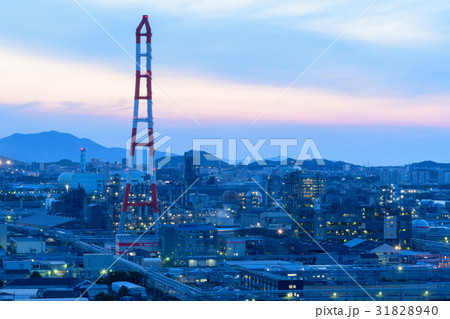 北九州市八幡区のプラント夕景 北九州市八幡区のプラント夕景 31828940