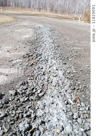 after a landslide road 31829091