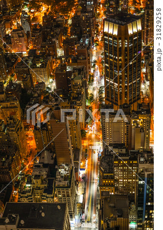 エンパイヤステートビルから見えるニューヨークの夜景２５ 31829258