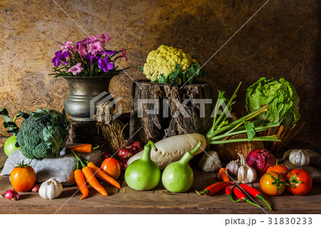 still life  Vegetables, Herbs and Fruit. 31830233