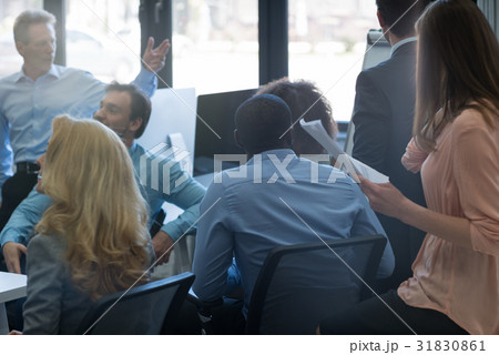 Business People Group Working Sitting At Table In Business People Group Working Sitting At Table In 31830861