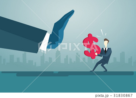 Businessman Hand Hold Dollar Sign Problem Businessman Hand Hold Dollar Sign Problem 31830867