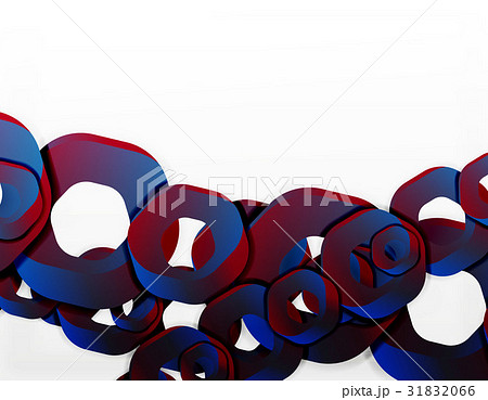 Geometric abstract background, cut chain shapes or 31832066