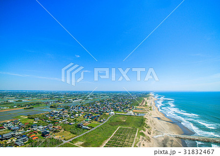 匝瑳市今泉海水浴場付近を空撮 31832467