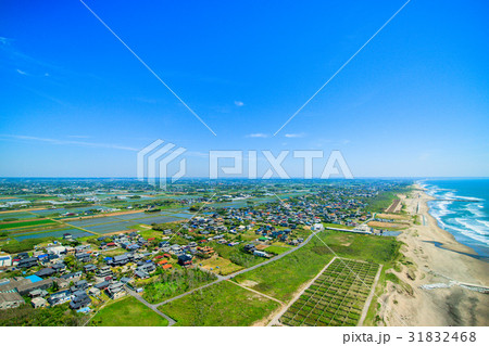 匝瑳市今泉海水浴場付近を空撮 匝瑳市今泉海水浴場付近を空撮 31832468