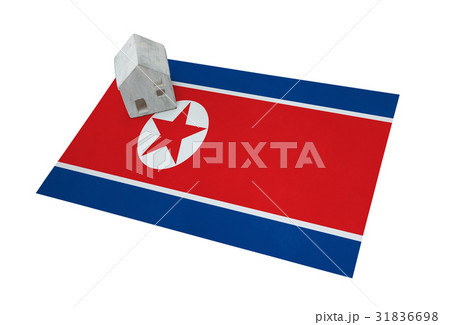 Small house on a flag - North Korea Small house on a flag - North Korea 31836698