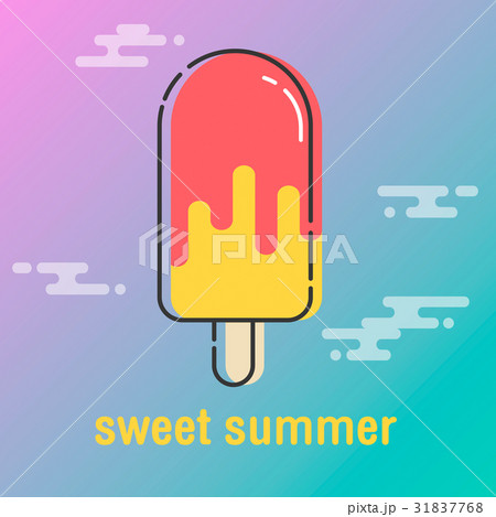Sweet summer background. Ice cream icon design. 31837768
