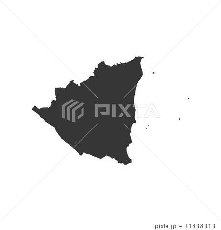 Nicaragua map outline 31838313