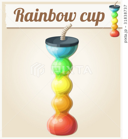 Rainbow ice cup Frozen drink unusual shape 31838737