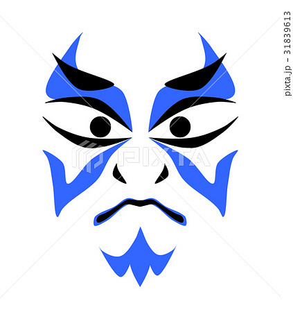 歌舞伎の隈取のイラスト素材