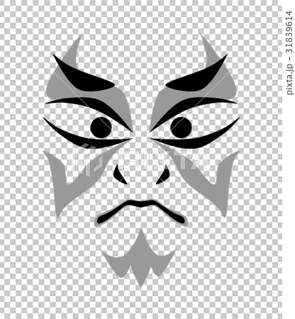 歌舞伎の隈取のイラスト素材