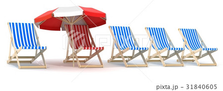 Five lounger blue and one red Five lounger blue and one red 31840605