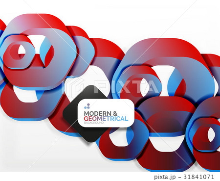 Geometric abstract background, cut chain shapes or 31841071