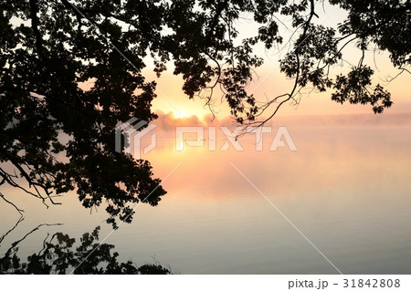 Sunrise over the lake 31842808