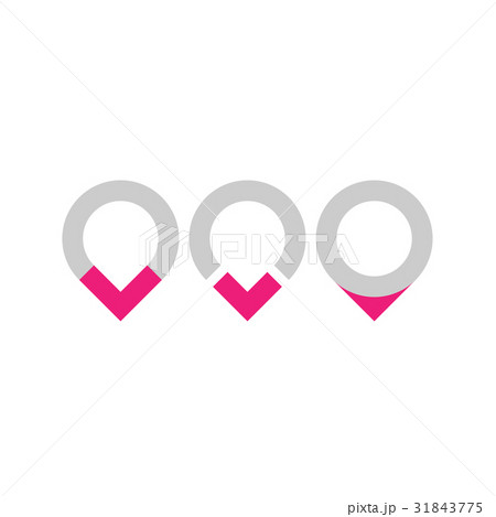 Set of three original map pointers - navigation 31843775