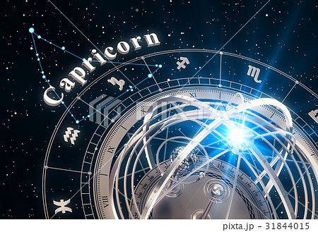 Zodiac Sign Capricorn And Armillary Sphere On 31844015