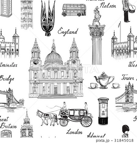 London city landmark pattern Travel background London city landmark pattern Travel background 31845018